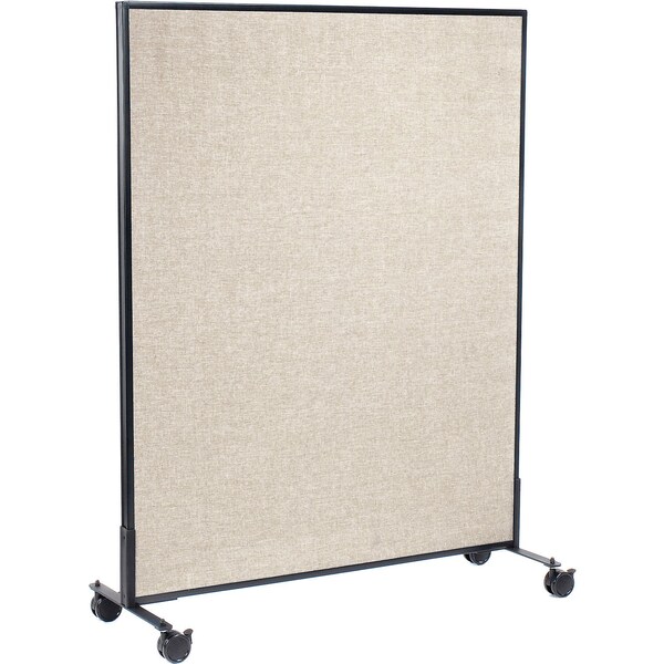 Interion By Global Industrial Interion Mobile Office Partition Panel, 48-1/4inW x 63inH, Tan 694959MTN - main